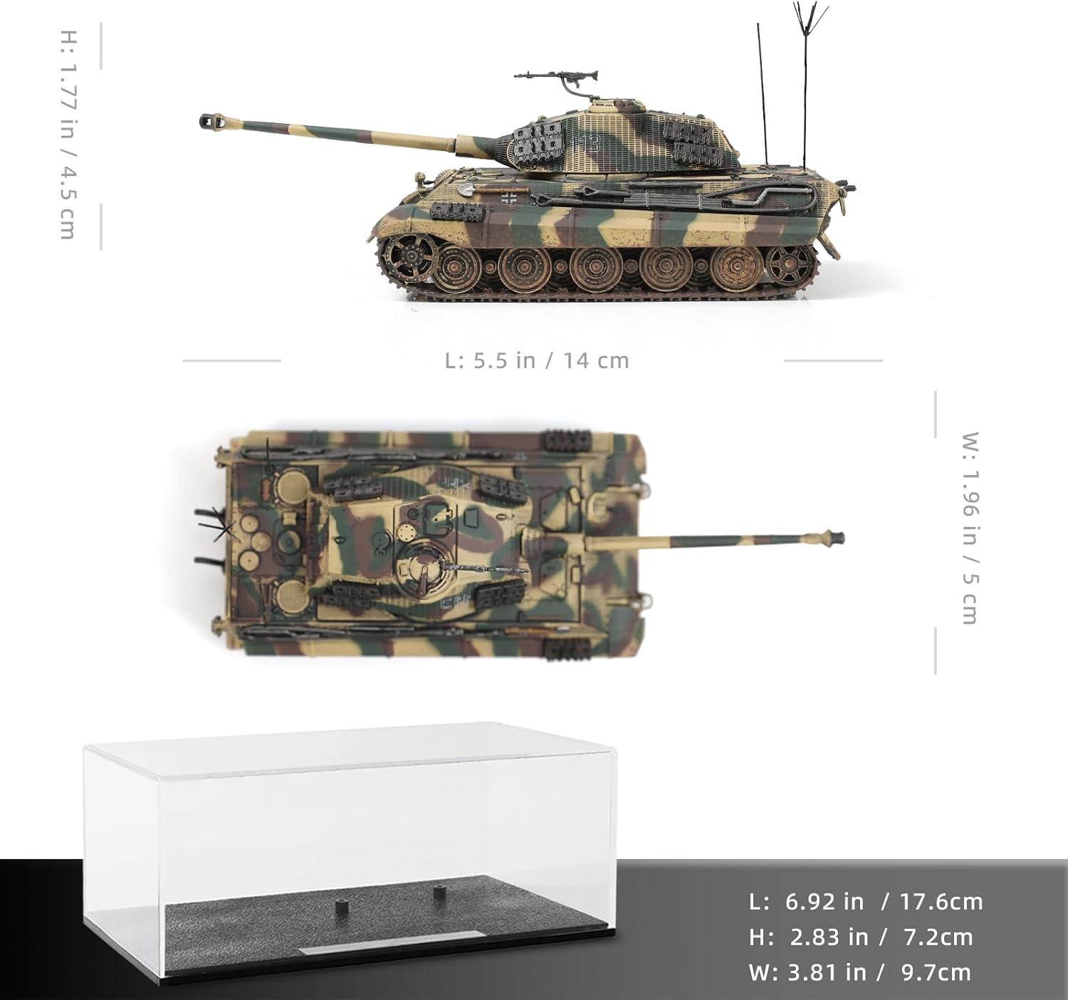 1/72 Die-cast Finished WWII German Tiger I Heavy Tank Model, Hultgen 1945