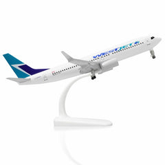 1/300 WestJet Boeing 737 Diecast Airliner Model | Finished Metal Aviation Display with Stand