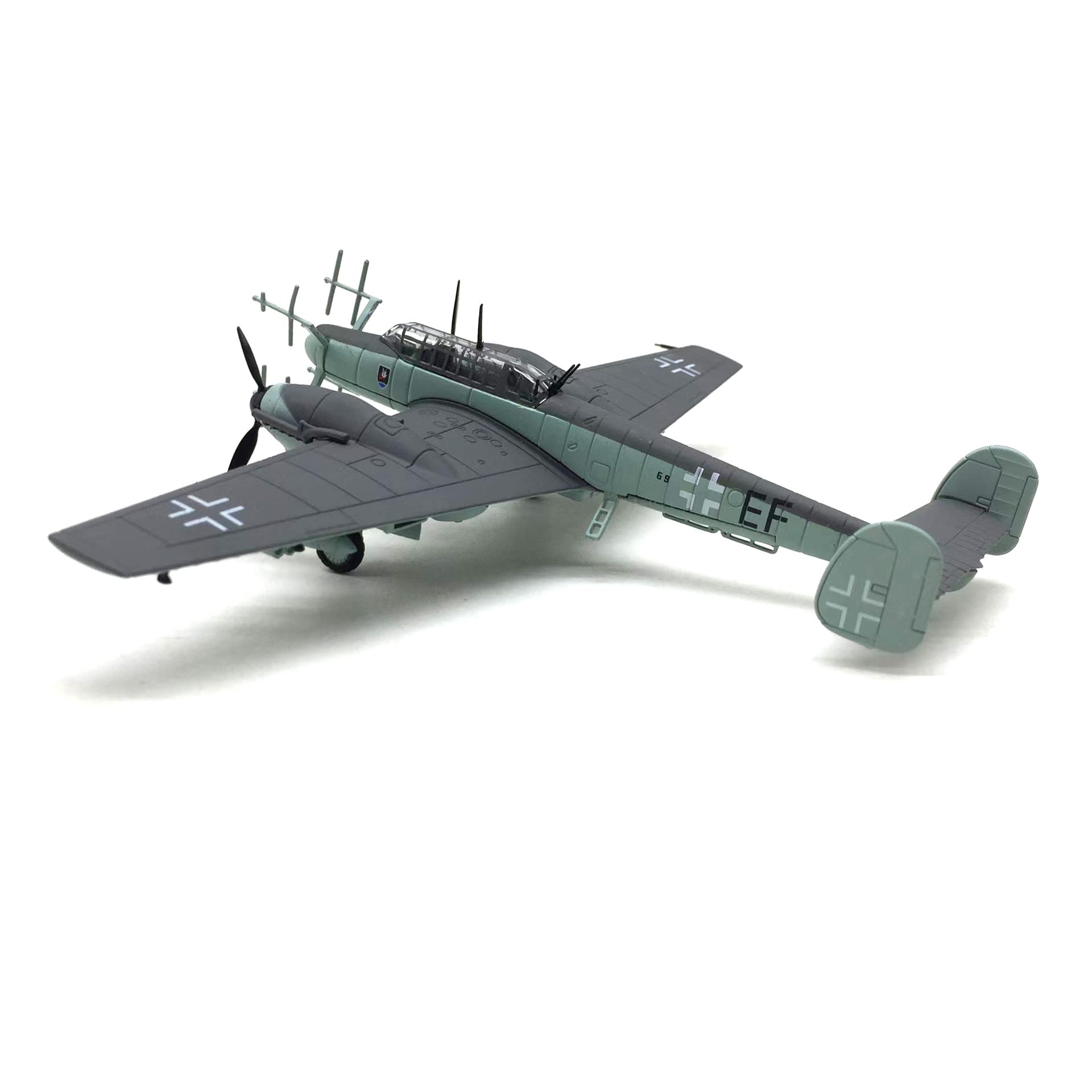 NUOTIE BF-110 G4 Jagdbomber 1:100 Jagdflugzeugmodell, Nachtjäger, Legierung, Flugzeugmodell, Militärausstellung, Sammlerstücke und Geschenkideen für Liebhaber von Flugzeugmodellen.
