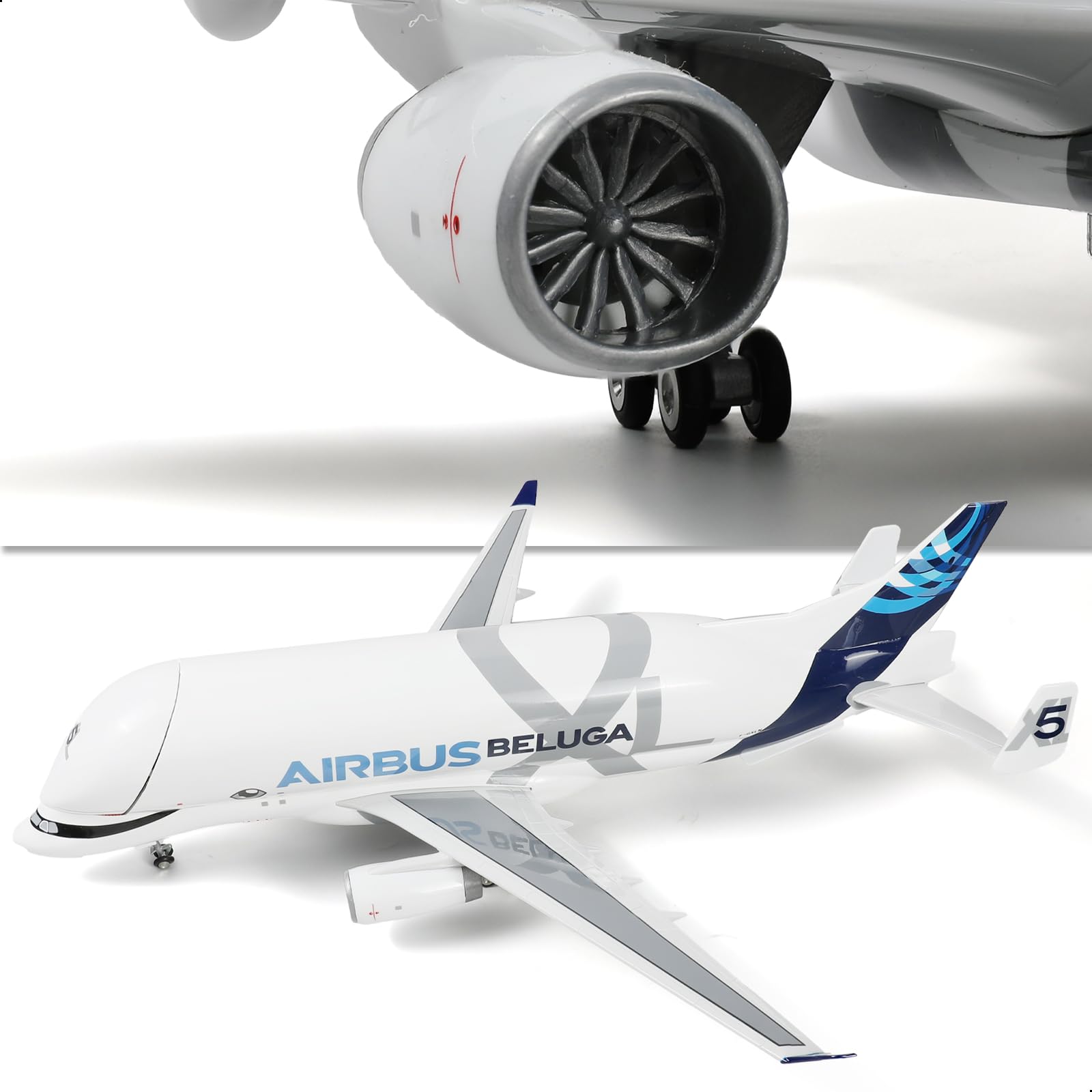 1/150 Airbus A330 Beluga XL5 Diecast Airplane Model | Finished Super Transporter Cargo Plane with Stand