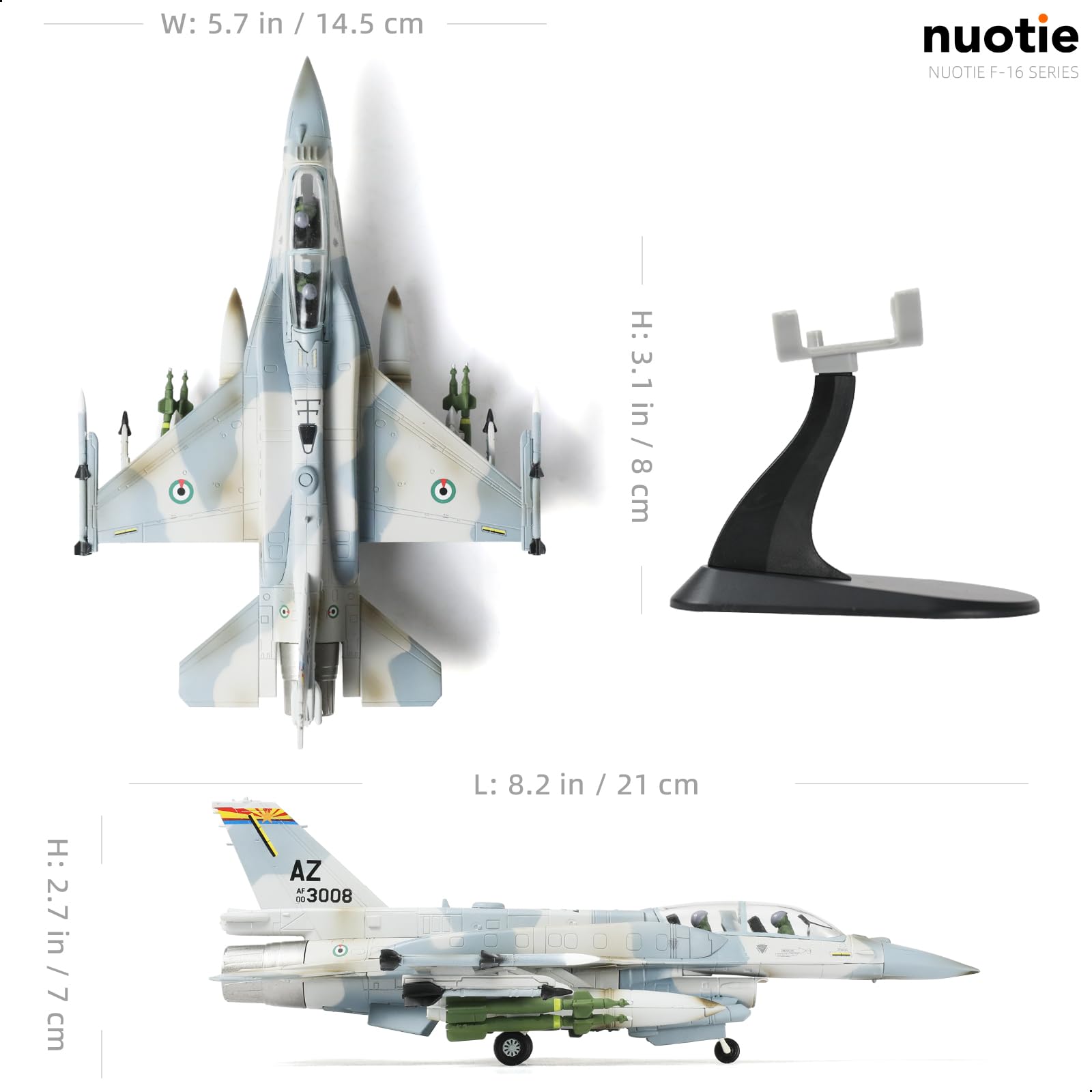 1/72 Scale F-16F Block 60 Diecast Metal Model - UAE Air Force Fighter Jet  (Old &Regular version)