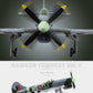 NUOTIE 1/72 Hawker Tempest aircraft, front view highlighting propeller and markings