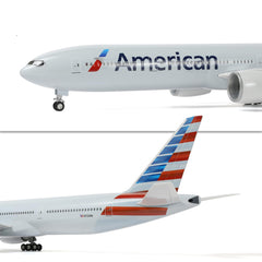 1/150 B777-300ER American Airlines Assembly Model Kit | Plastic Hobby Plane with Display Base