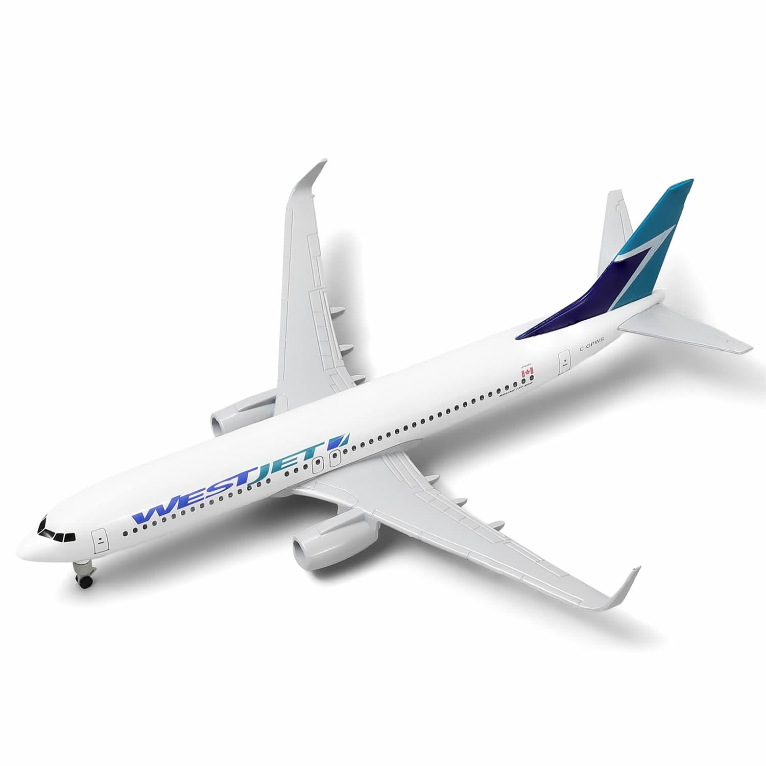 1/300 WestJet Boeing 737 Diecast Airliner Model | Finished Metal Aviation Display with Stand