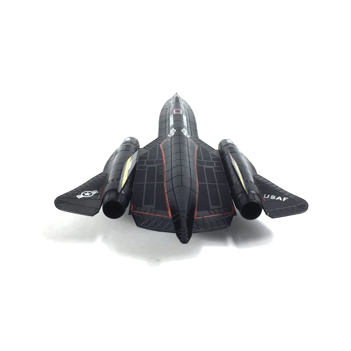 NUOTIE 1/144 Lockheed SR-71 Blackbird diecast model aircraft top view