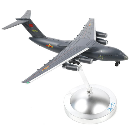 1/200 Y20 Air Force Transport Aircraft Model Kit Military Multi-Purpose Transport Diecast Metal Model Adult Airplane Model with Stand for Military Enthusiasts Collections or Gift