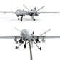 Air Force One MQ-9 Reaper drone model with stand, rear view