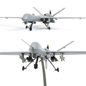 Air Force One MQ-9 Reaper drone model with stand, rear view