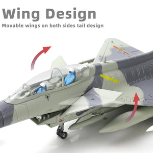 NUOTIE Model J-10 Fighter Jet diecast metal model aircraft with movable wings, close-up detail