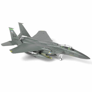 NUOTIE Model F-15E Strike Eagle diecast model aircraft in green, front view with missiles