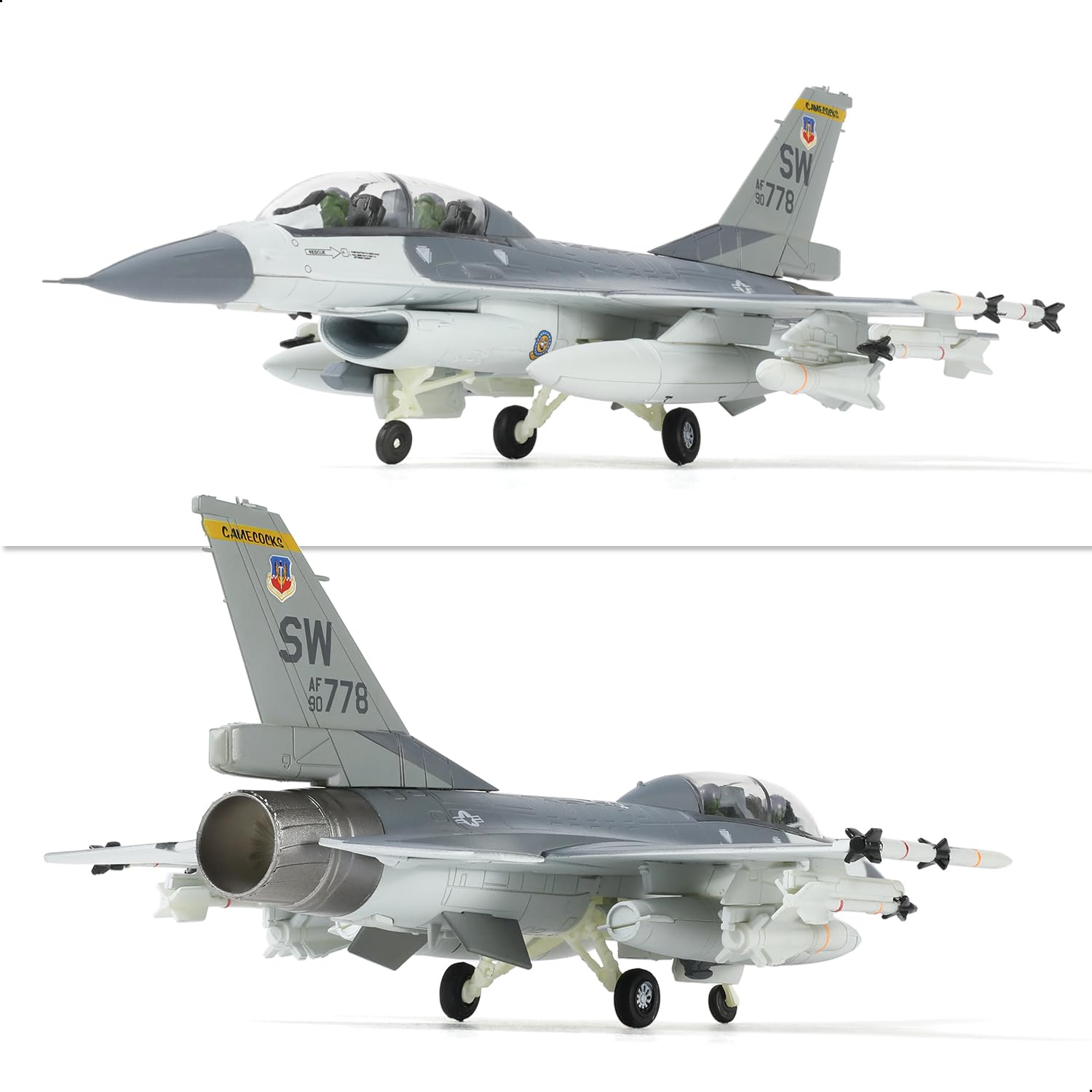 1/72 F-16D Fighting Falcon Block 42 “MiG Killer” Diecast Aircraft Metal Jet Model (90-0778) by NUOTIE