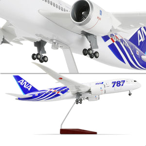 Japan ANA 1/160 787 Large Scale Model Airplane with Stand for Boeing 787-8 Pre-Build Model Plane Kits for Adult (17-inch L) Aviation Enthusiasts Aircraft Gifts or Airplane Collections