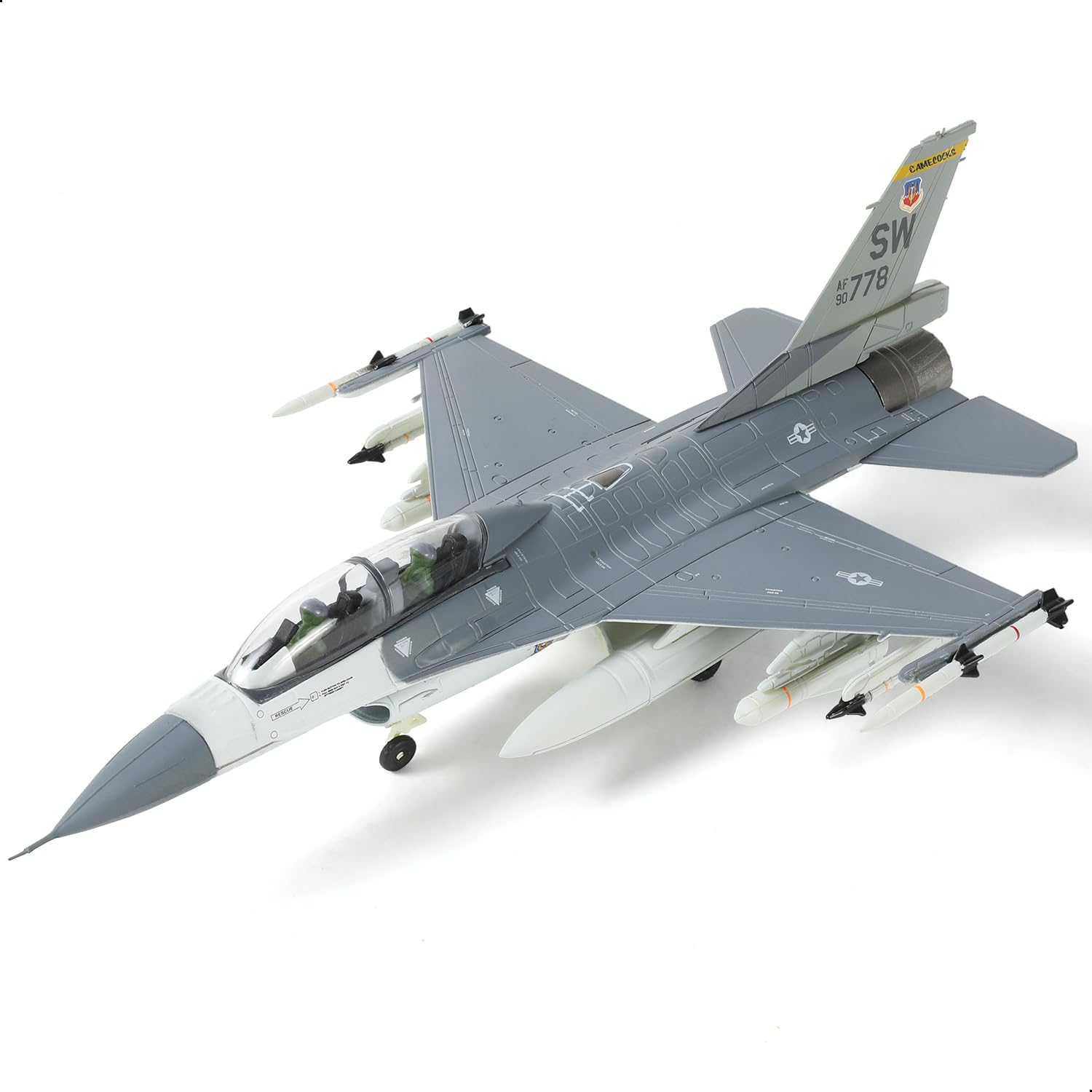 1/72 F-16D Fighting Falcon Block 42 “MiG Killer” Diecast Aircraft Metal Jet Model (90-0778) by NUOTIE