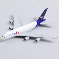 1/400 Diecast Metal FedEx Airbus A380 Cargo Jet Model, Aviation Collector's Display by QIYUMOKE