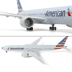 1/150 B777-300ER American Airlines Assembly Model Kit | Plastic Hobby Plane with Display Base