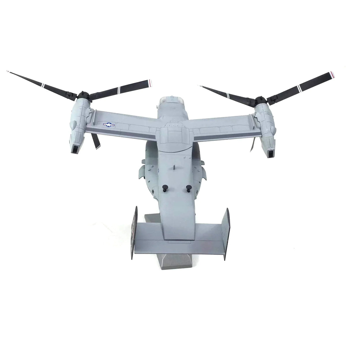 NUOTIE MV-22 Osprey diecast model in gray, top view