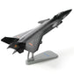 1/100 J20 Dragon Stealth Fighter Jet (Fire Fang) Black Edition Model Military Aircraft Diecast Metal Model Kit with Stand for Military Enthusiasts Collections or Gift