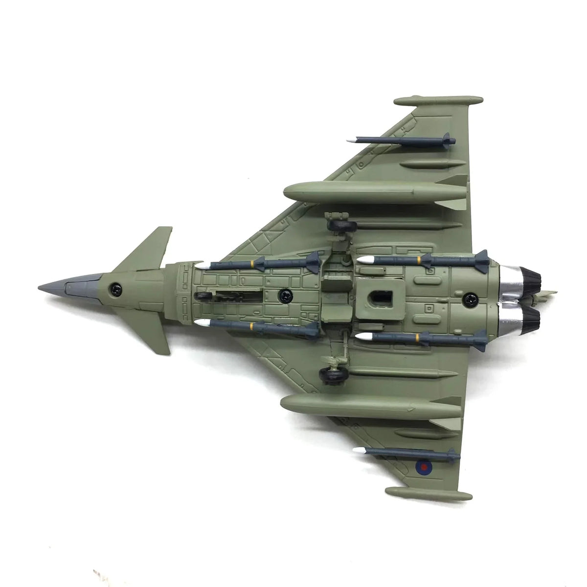 NUOTIE Eurofighter Typhoon EF-2000 green diecast model aircraft underside view
