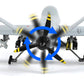 Air Force One MQ-9 Reaper drone model with rotating propeller, front view.