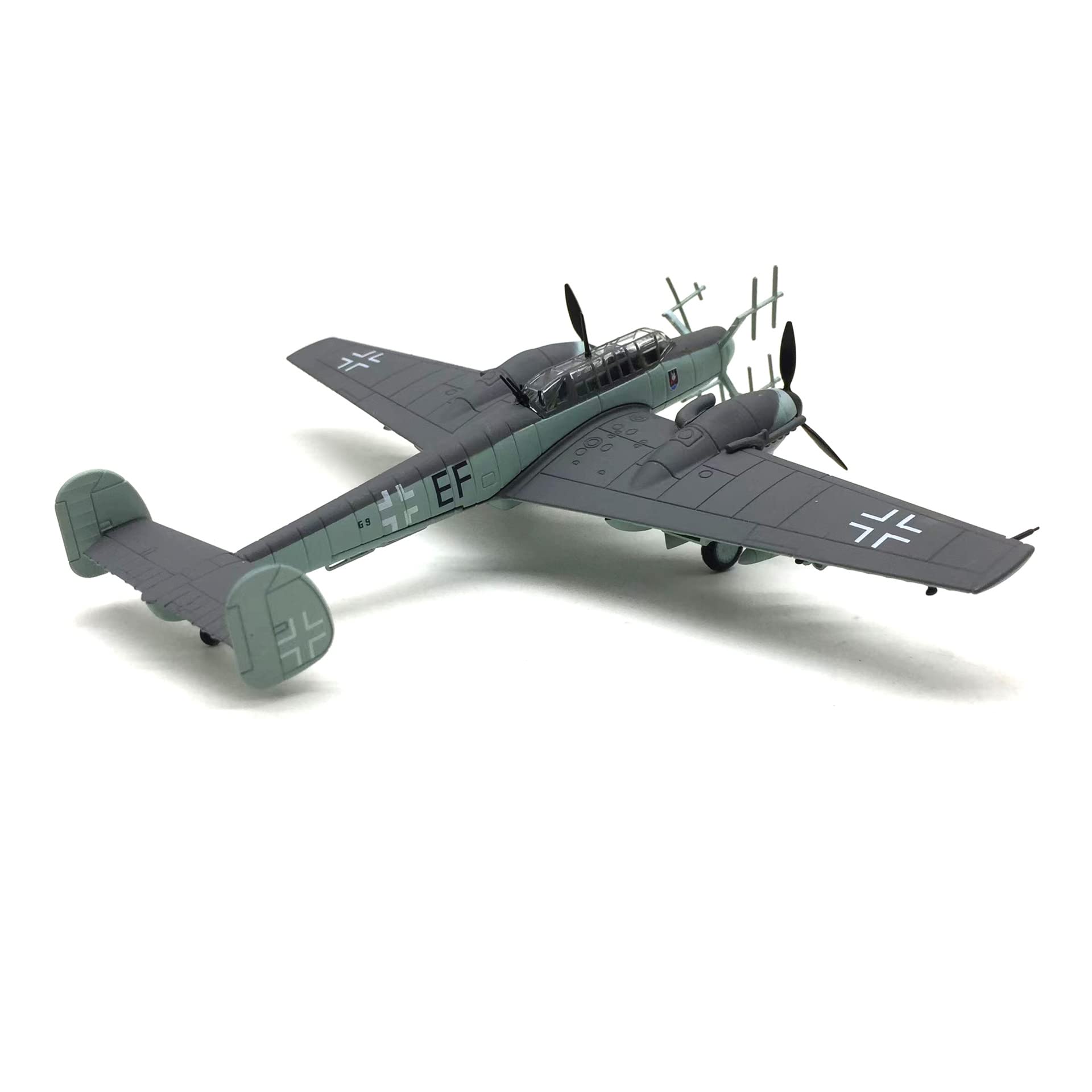 NUOTIE BF-110 G4 Jagdbomber 1:100 Jagdflugzeugmodell, Nachtjäger, Legierung, Flugzeugmodell, Militärausstellung, Sammlerstücke und Geschenkideen für Liebhaber von Flugzeugmodellen.