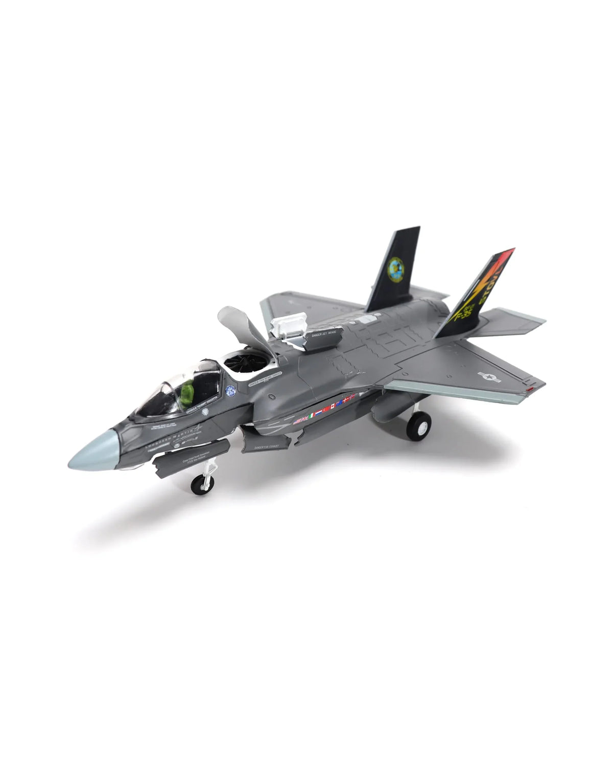 NUOTIE F-35B Lightning II diecast model aircraft front view on a white background