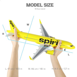 QIYUMOKE 1/80 Spirit A320 Airplane Model with Stand