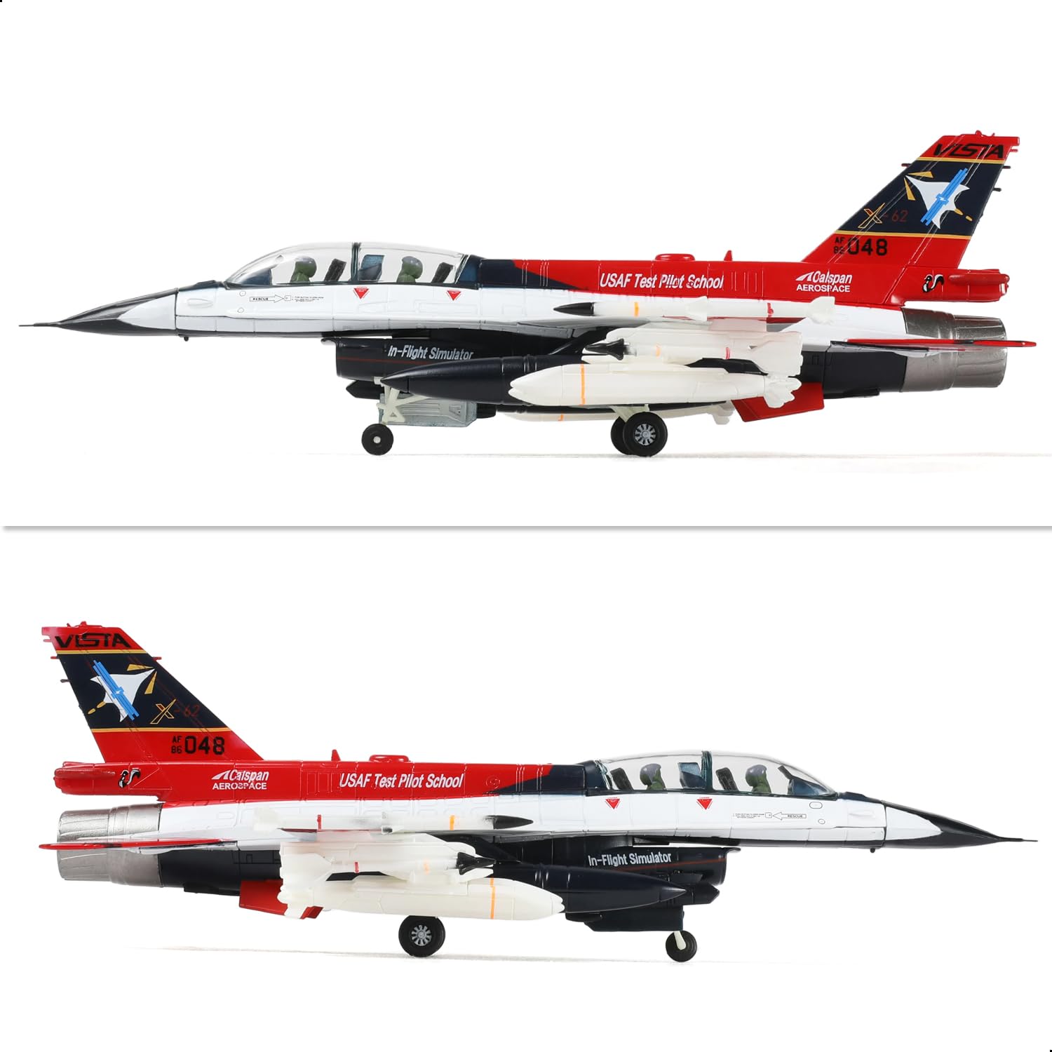 1/72 F-16D X-62 VISTA Diecast Metal Pre-Built Fighter Aircraft Model by NUOTIE