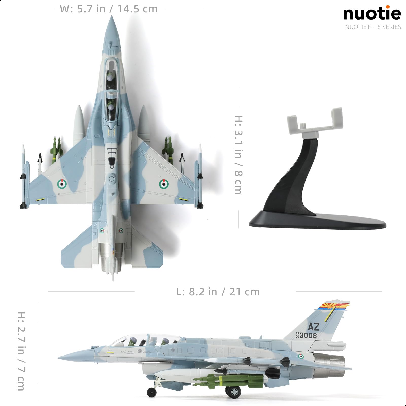 1/72 Scale F-16F Block 60 Diecast Metal Model - UAE Air Force Fighter Jet  (Old &Regular version)