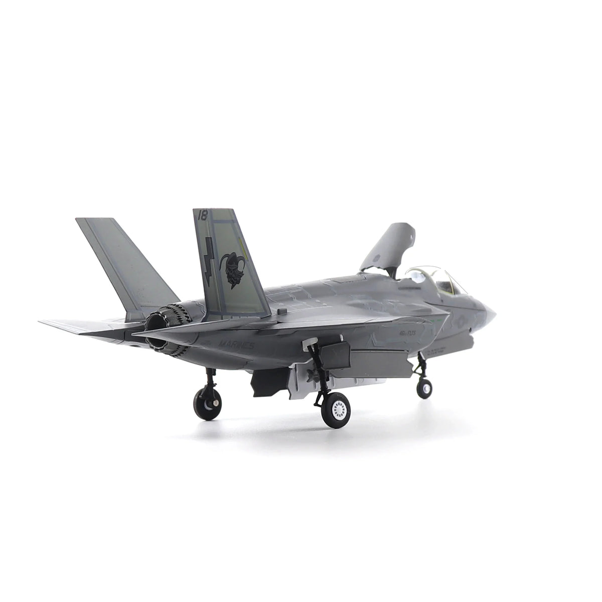 NUOTIE F-35B Lightning II diecast model aircraft rear view with wings extended