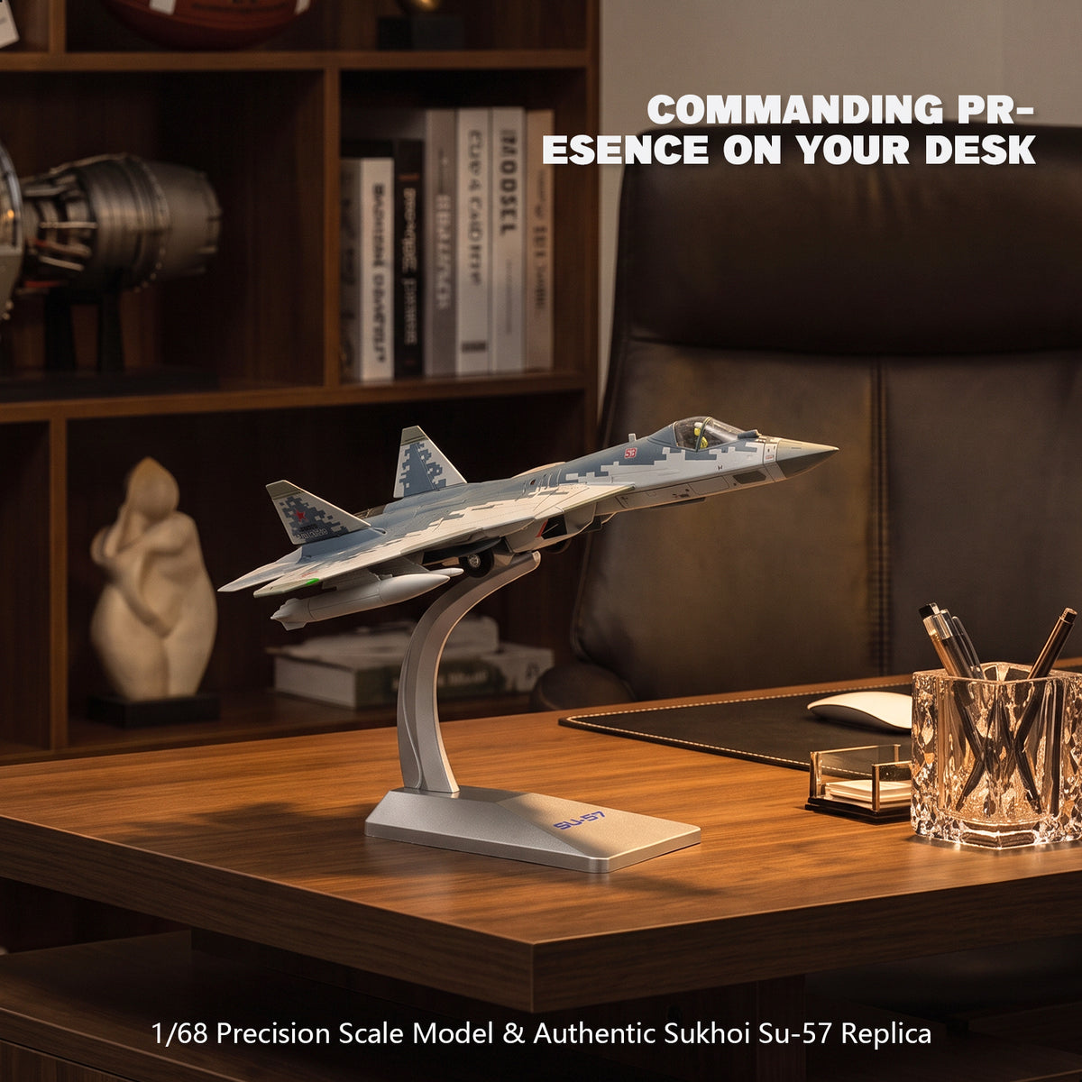1:68 Diecast Metal Sukhoi Su-57 Stealth Fighter Model