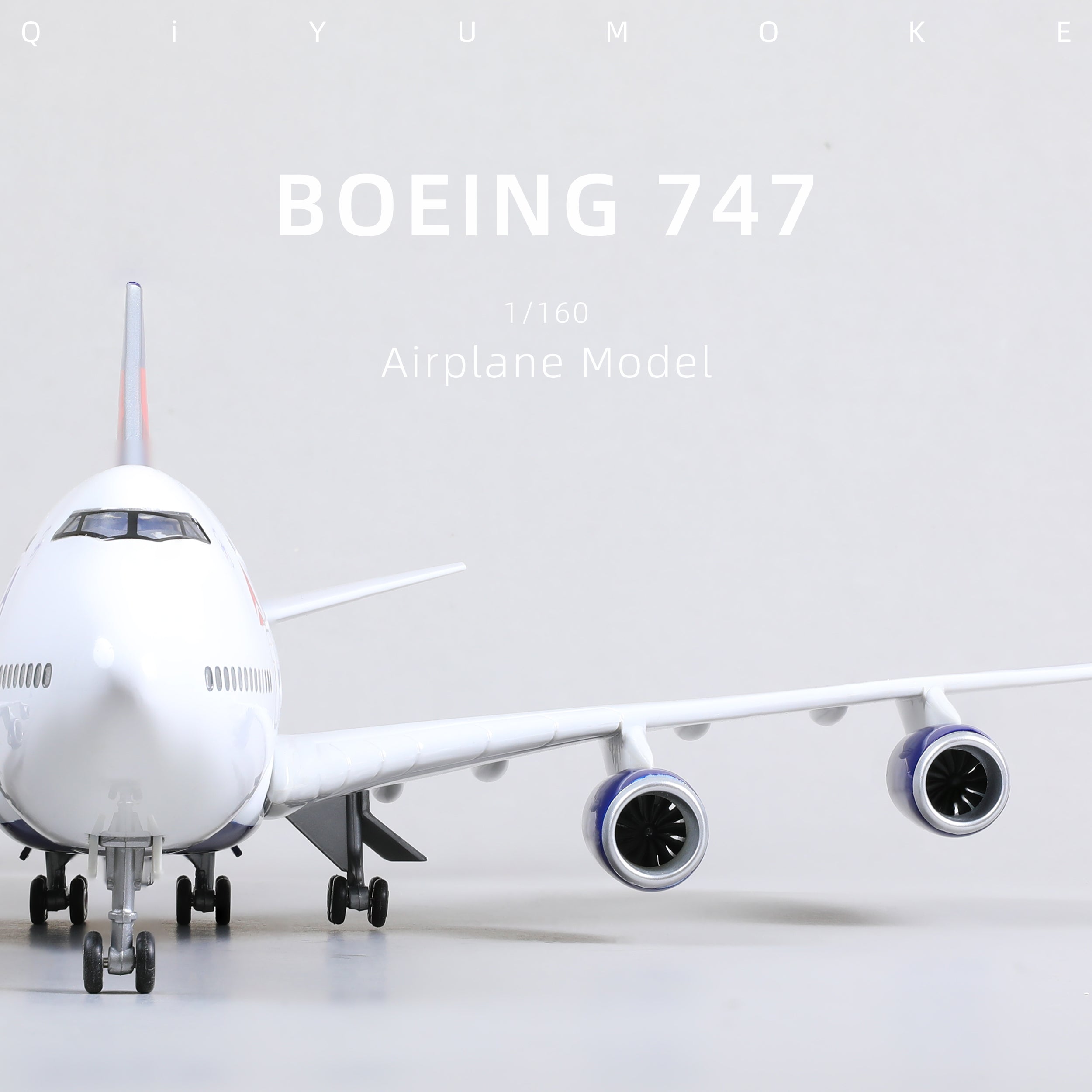 1/160 Boeing 747 Delta Airlines Diecast Airplane Model | Finished Jumbo Jet Static Display with Stand