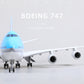 1/160 Boeing 747 Korean Airlines 17 inchs Large Model Diecast Airplane Model Kits with Stand Airlines Model Plane Display Collectible for Aviation Enthusiast Gift