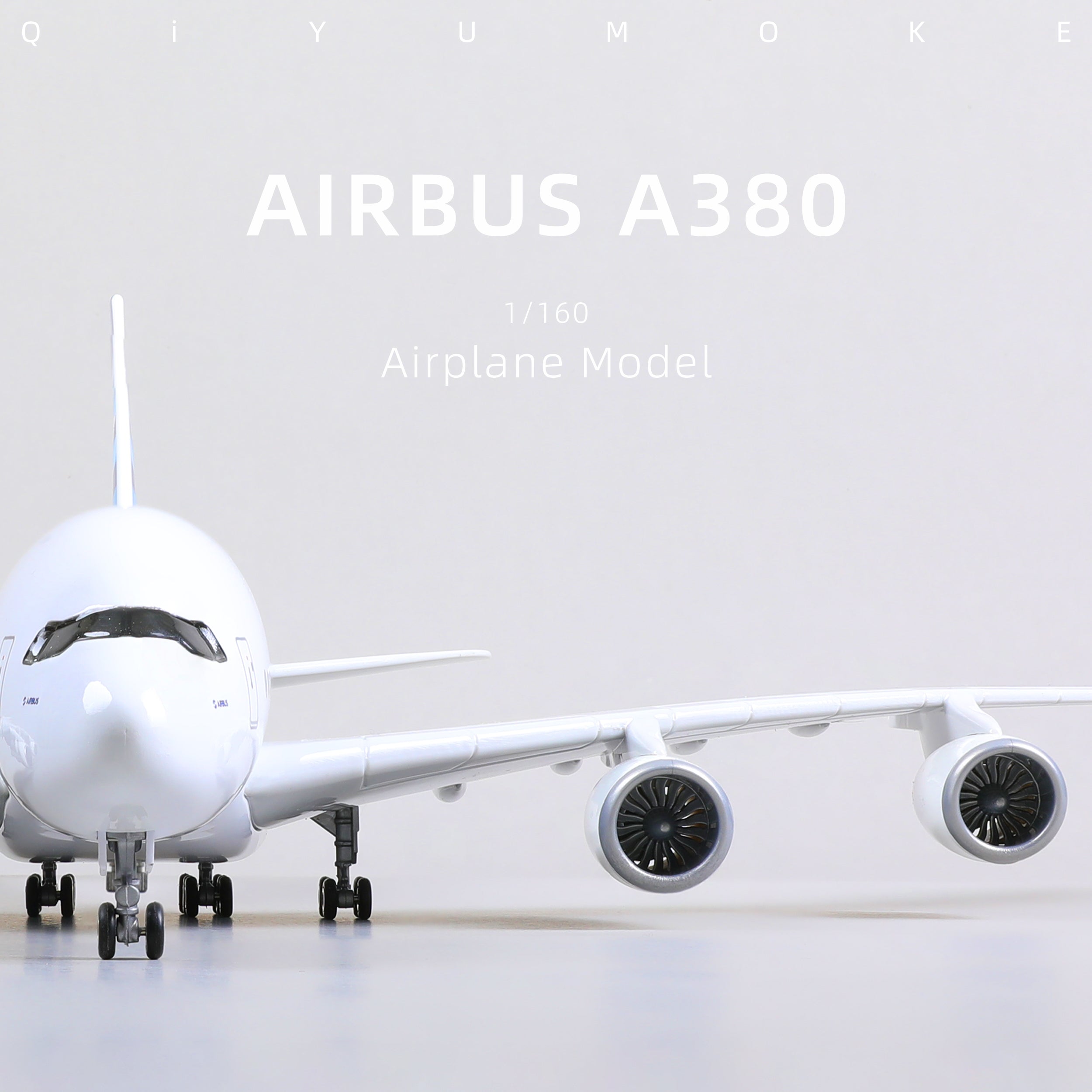 1/160 Airbus A380 Prototype Diecast Model | Finished Superjumbo Test Livery Display with Stand