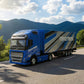 BBURAGE 1:43 Diecast Semi Truck with Container - Volvo Metal Model Toy