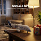QIYUMOKE A330 Beluga XL1 model airplane displayed on a table with a gift and cozy setting.