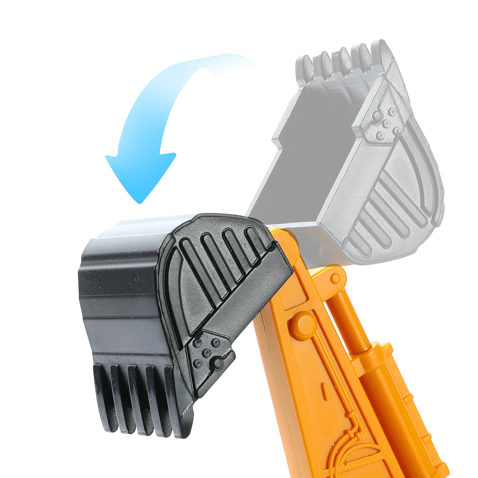 1:43 Die-cast Excavator Engineering Vehicle Model Kit, Metal Car