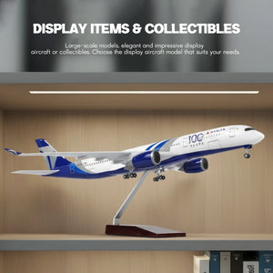 QUYUMOKE 1/144&nbsp;Airbus A350 Airplane Model Kits with Display Stand for Adult Aviation Enthusiast Gift or Display Decorations -100th Anniversary
