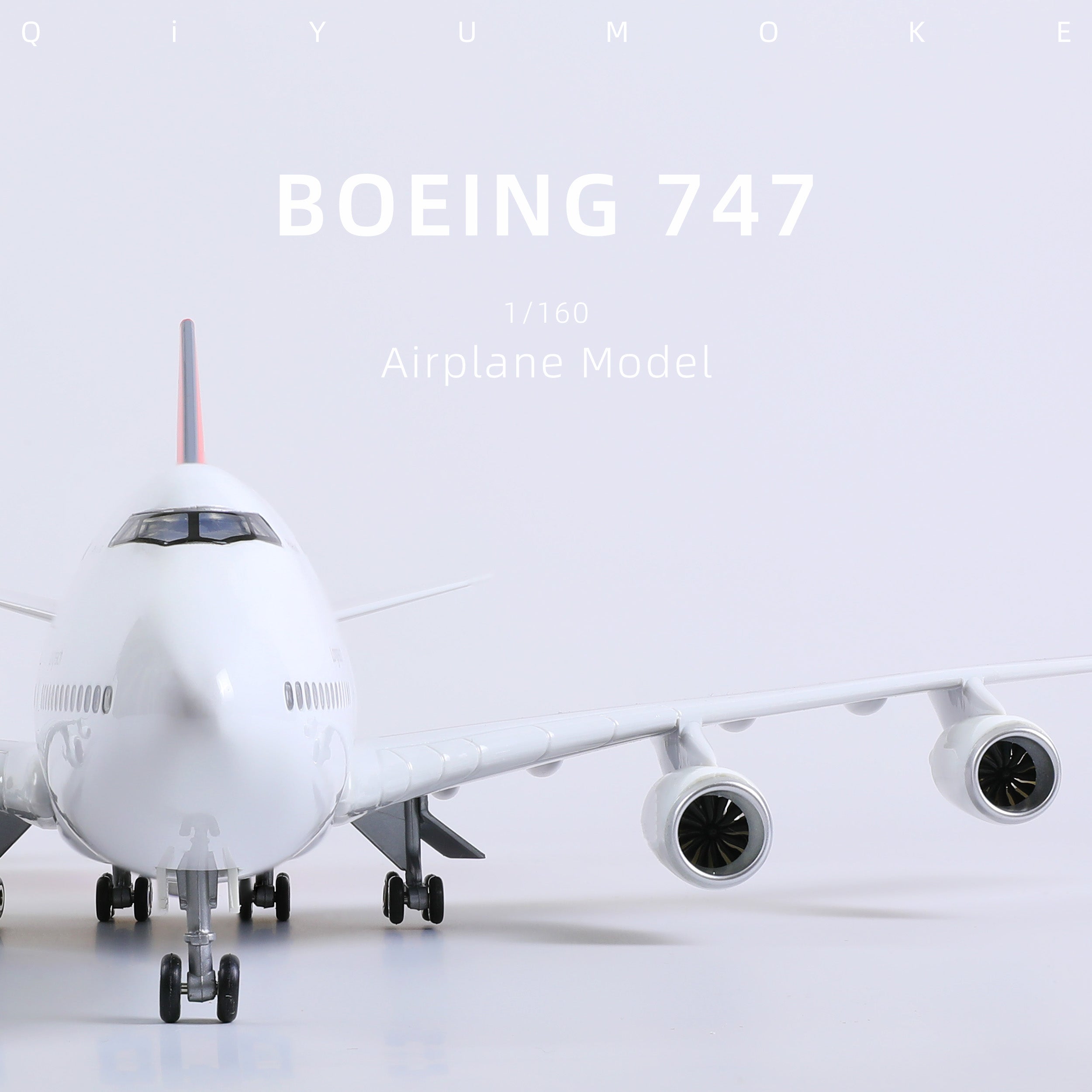 1/160 Boeing 747 Qantas Model Kit | Jumbo Jet Assembly Plane with Display Base