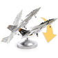 F-14A Tomcat 1/100 Metal Airplane Model Kits with Stand VF-84 Jolly Rogers DieCast Alloy Fighter Model Jet Replica Pre-Build Military Aircraft Collection for Display or Gift