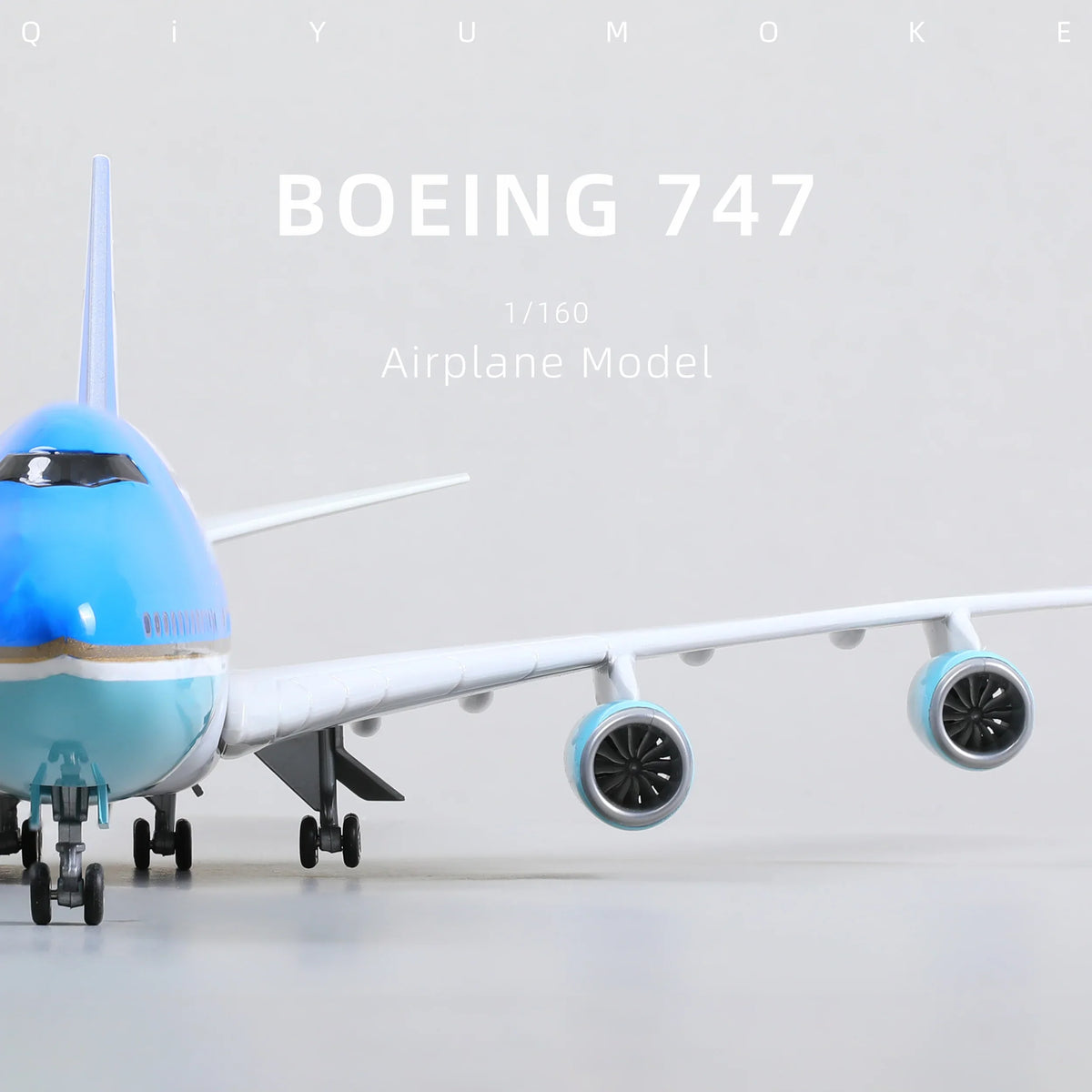 QIYUMOKE 1/160 Boeing 747 VC-25A Air Force One Diecast Model | Finished Presidential Jumbo Jet Display with Stand aircraft - Product Image