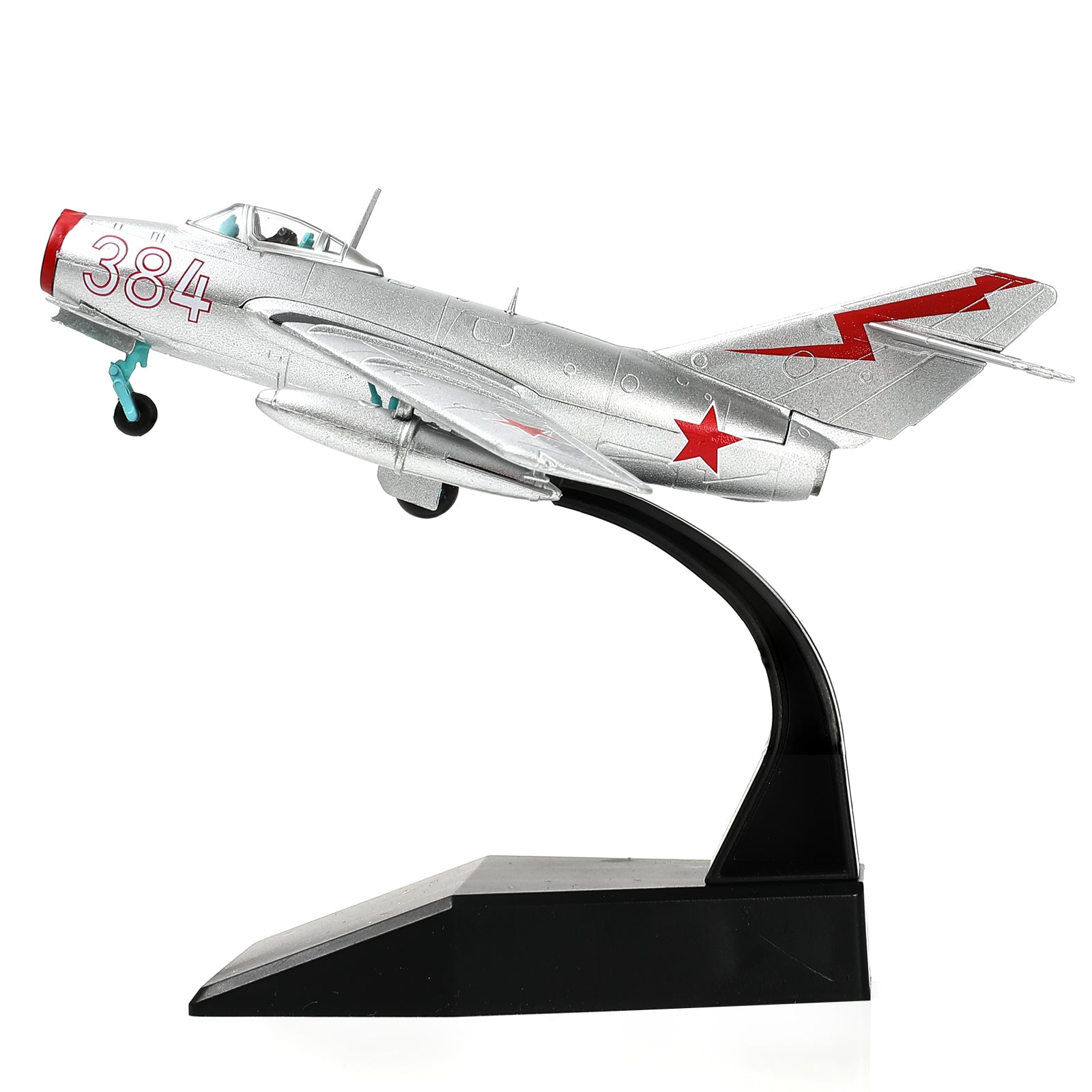 1/72 Scale MiG-15 Fishbed Diecast Metal Model - Soviet Union Fighter Jet with Stand