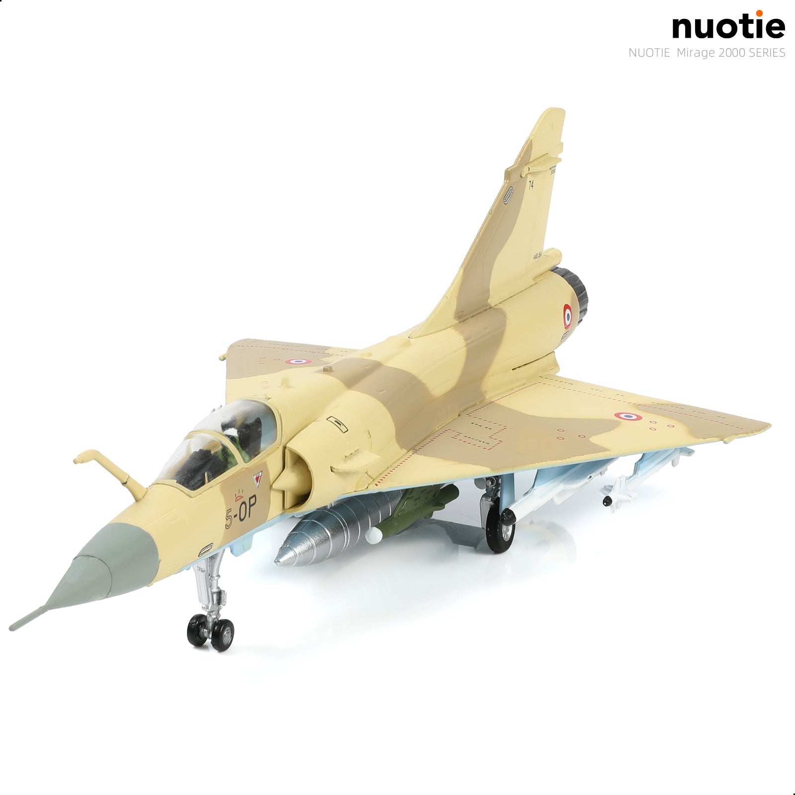 1/100 Mirage 2000 Diecast Metal Model - French Air Force "Desert Storm" Fighter (5-OP) with Stand