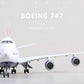 1/160 Boeing 747 British Airways 17 inchs Large Model Diecast Airplane Model Kits with Stand Airlines Model Plane Display Collectible for Aviation Enthusiast Gift