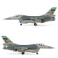 NUOTIE F-16 Fighting Falcon diecast model in Stinger Aggressor Squadron livery, side view showing both sides