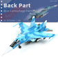 Sukhoi SU-34 Flanker 1/100 Diecast Metal Aircraft Model Kit Military Fighter Alloy Pre-Build Replica Airplane Model with Display Stand for Enthusiasts Collections or Gift