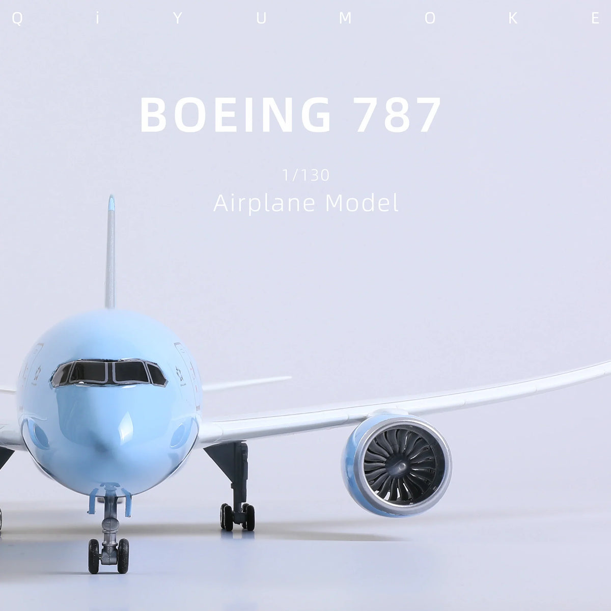 QIYUMOKE Boeing 787-8 Air Canada airplane model, angled view highlighting nose and fuselage