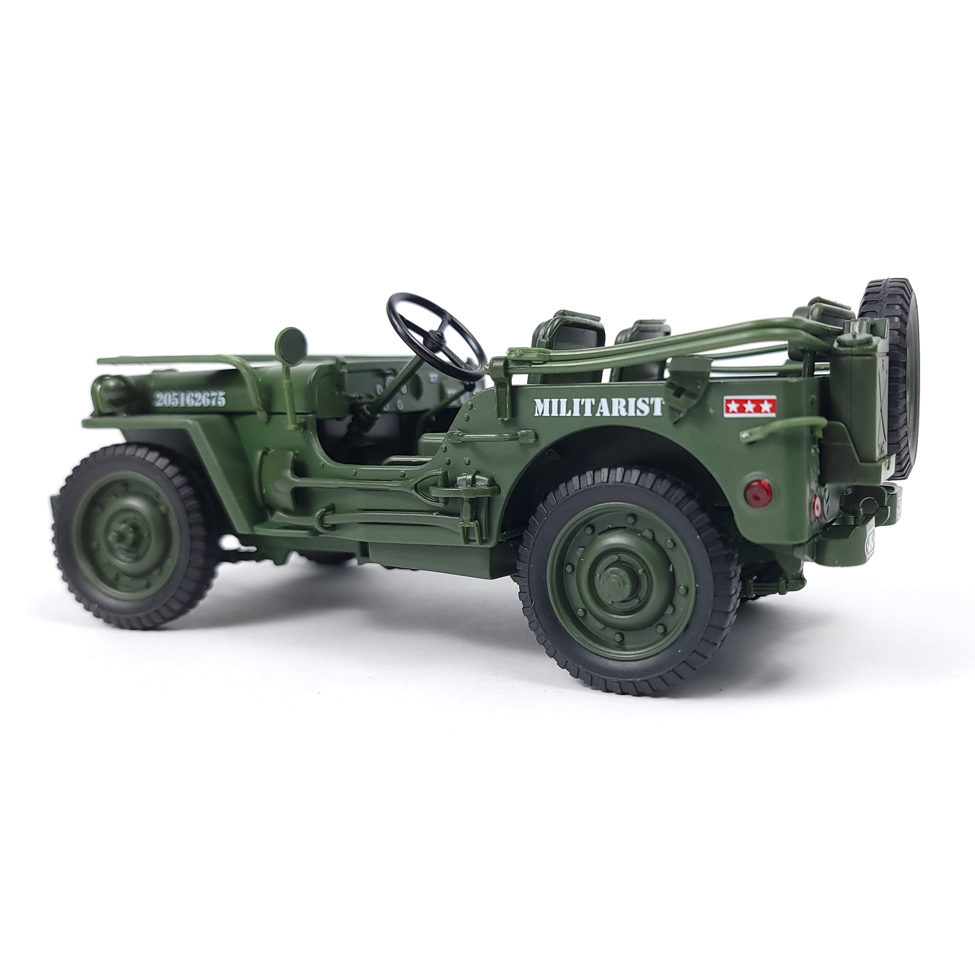 1:18 Die-cast Willys Military Jeep Tactical Off-Road Scale Model