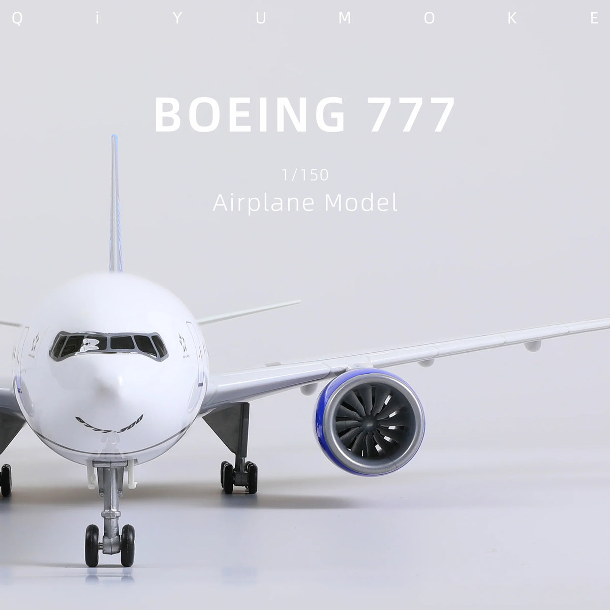 QIYUMOKE Boeing 777-300ER airplane model in top view
