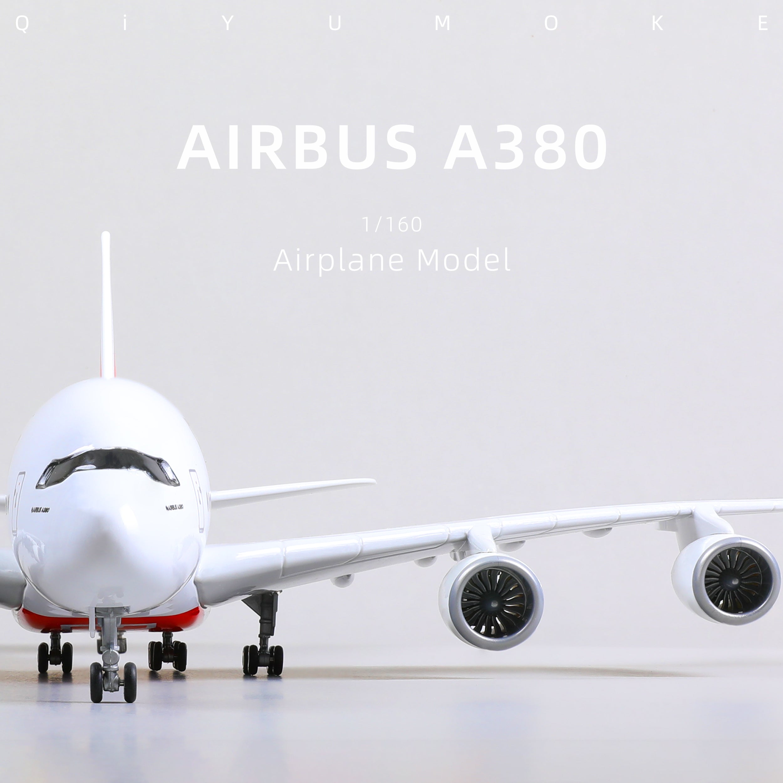 1/160 Airbus A380 Emirates Diecast Airplane Model | Finished Superjumbo Static Display with Stand