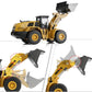 Bulldozer Toy with Gift Box, 1/50 Alloy Metal Die-Cast Bulldozer Construction Vehicle Model Decoration Toy Gift for Boys Mens-Yellow